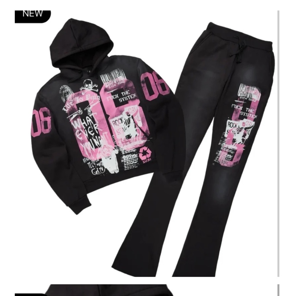 *SOLD* ROCKSTAR ORIGINAL DIST. SWEATPANTS & SWEATSHIRT SET SIZE2x